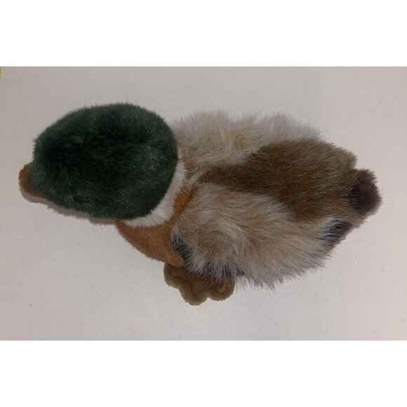Mallard Duck Plush Soft Classics Green Brown Cream Fussy Wings Approx 10" tall - Picture 7 of 13